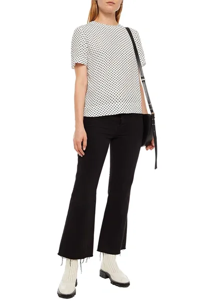 Rag & Bone Printed Crepe De Chine Top In White