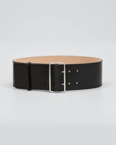 Alexander Mcqueen Leather Military Belt In Black