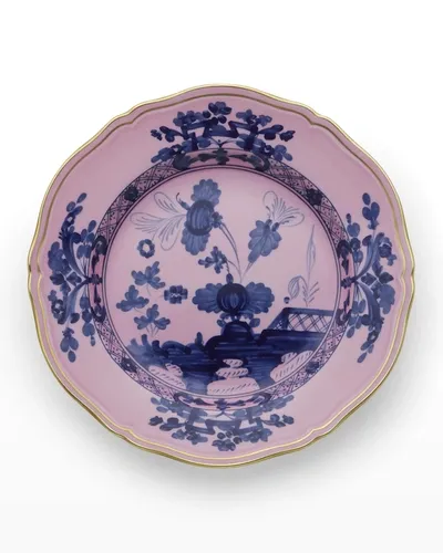 Richard Ginori Oriente Italiano Gold-rimmed Dinner Plate In Azalea