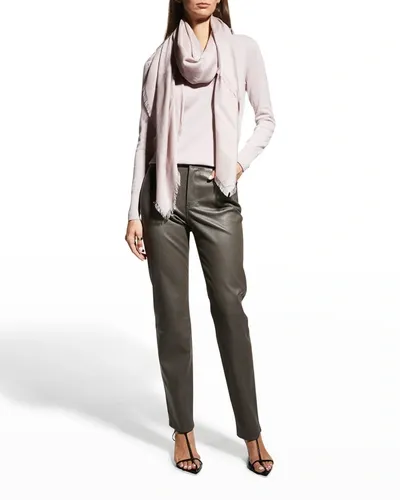 Giorgio Armani Silk-blend Stole In Pink