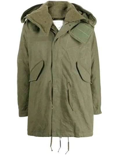 Readymade Hooded Fishtail Parka In Green