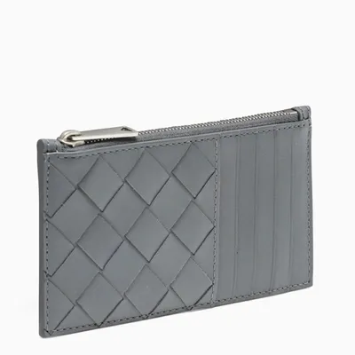 Bottega Veneta Grey Credit Card Holder With Zip