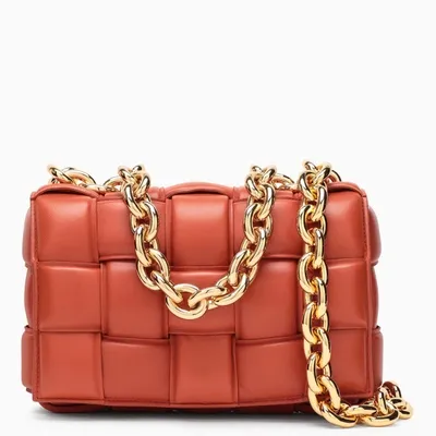 Bottega Veneta Maple The Chain Cassette Bag In Orange