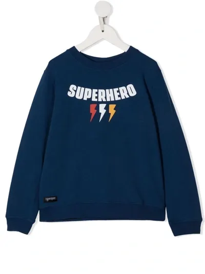 Yporqué Logo Crew-neck Sweatshirt In 蓝色