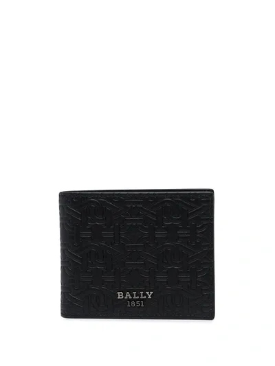 Bally Monogram-print Wallet In Schwarz