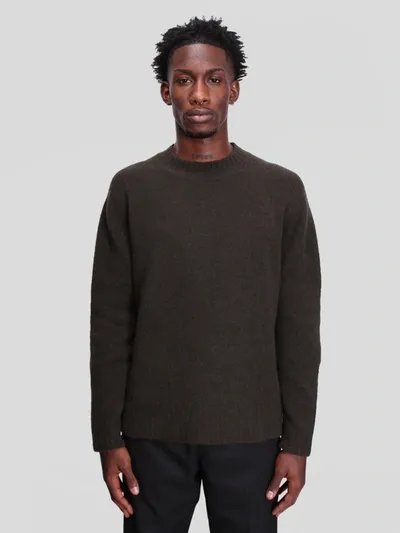 Schnayderman’s Crewneck Seamless Wool Cashmere In Dark Green