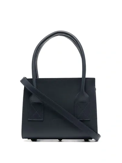 Marsèll Mini Leather Box Tote Bag In Schwarz