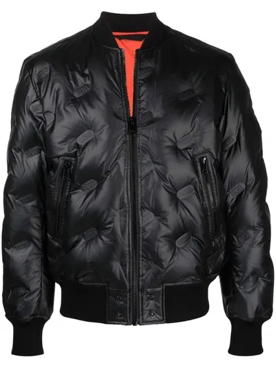 Diesel W-on-thermo-21 Padded Jacket In Schwarz