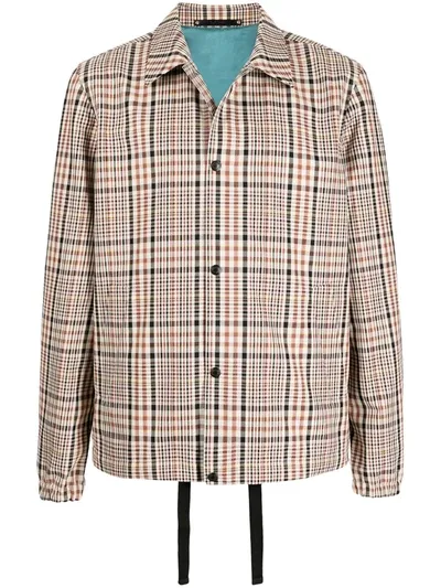 Paul Smith Checked Cotton Shirt Jacket In 褐色