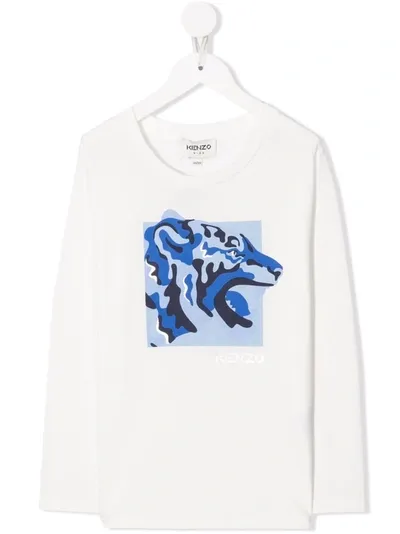 Kenzo Tiger-print T-shirt In 白色