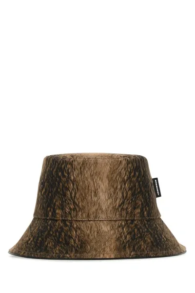 Burberry Vintage Check Reversible Bucket Hat In Deer Print/archive Beige