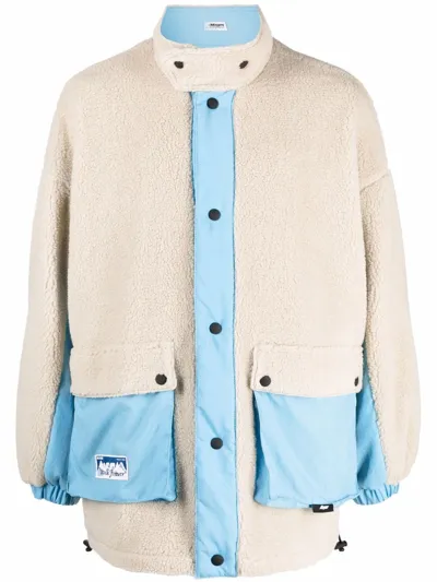 Msgm Reversible Faux-shearling Jacket In Multicolor