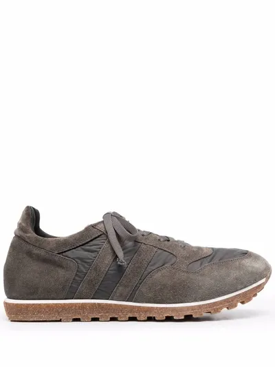 Alberto Fasciani Panelled Lace-up Sneakers In Grau