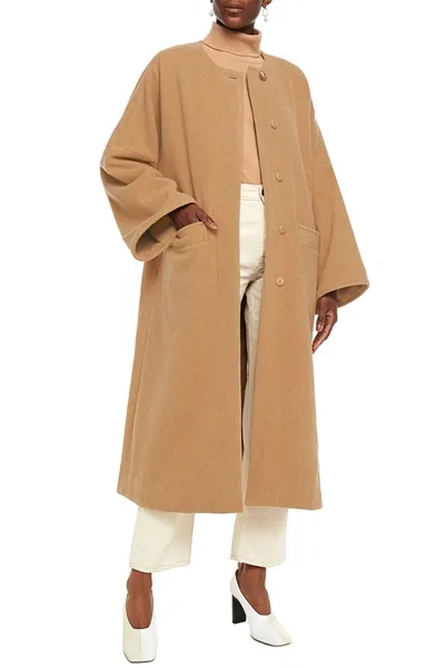 Rodebjer Nusa Wool-blend Felt Coat In Camel