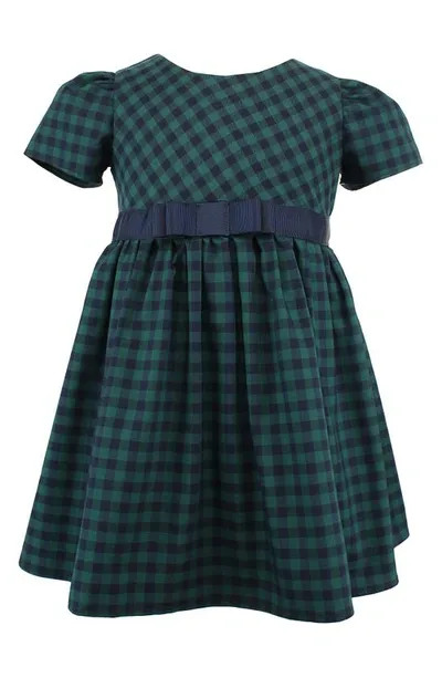 Popatu Kids' Check Fit & Flare Dress In Green