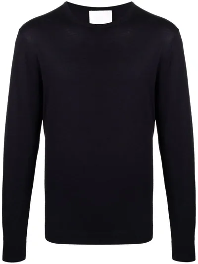 Allude Fine-knit Virgin-wool Jumper In Blue