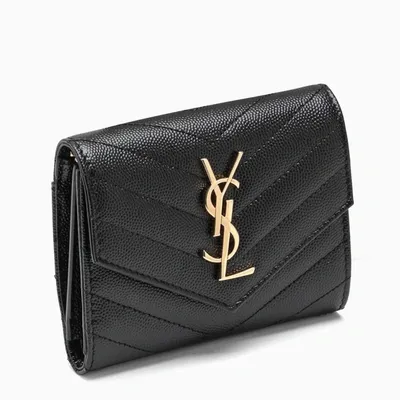 Saint Laurent Black Monogram Small Wallet