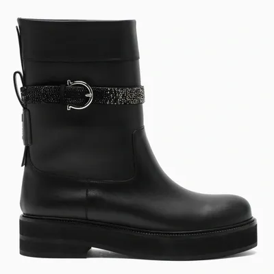 Ferragamo Black Ean 1c Ankle Boots