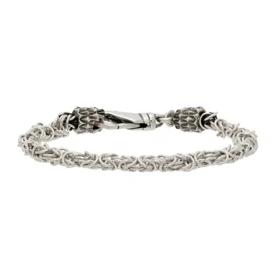 Emanuele Bicocchi Byzantine Chain Bracelet In Silver