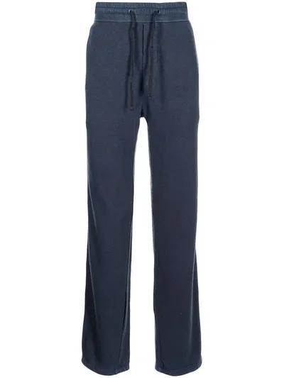 James Perse Drawstring Fleece Sweatpants In Blue