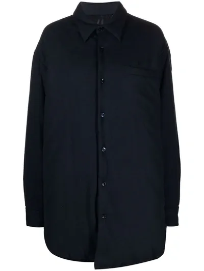 Maison Margiela Padded Oversized Shirt Jacket In Blue