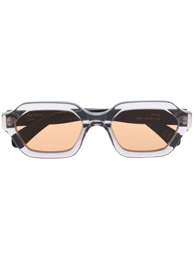 Retrosuperfuture Pooch Geometric-frame Sunglasses In Grau