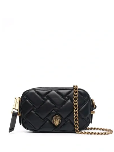 Kurt Geiger Kensington Mini Leather Cross-body Bag In Schwarz