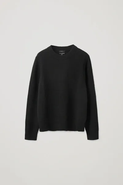 Cos Pure Cashmere Jumper In Black