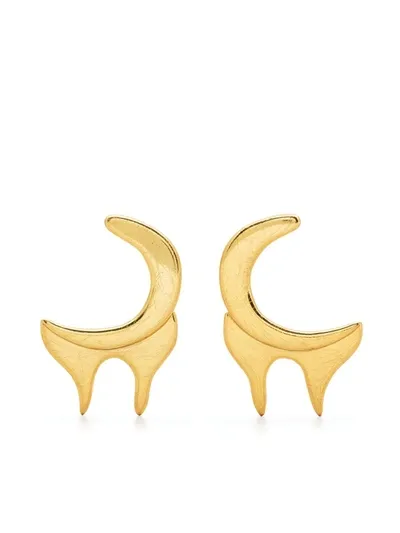 Liya Melt Detail Earrings In Gold