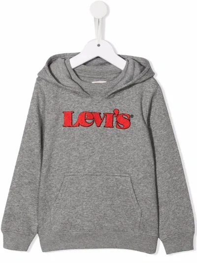 Levi's Chest Logo-patch Hoodie In 灰色