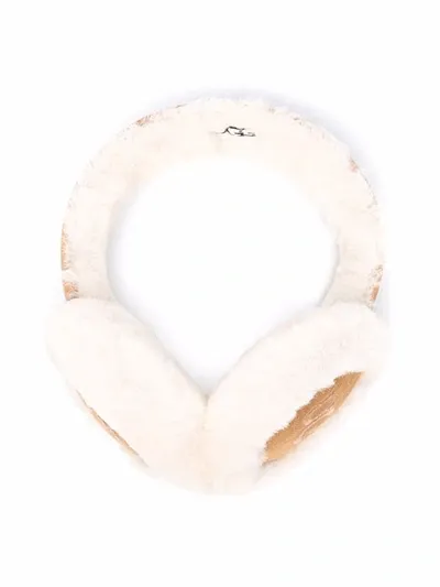 Ugg Two-tone Shearling Earmuffs In Nude