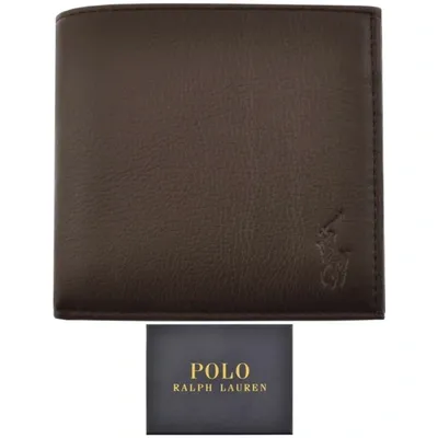 Ralph Lauren Billfold Leather Wallet Brown