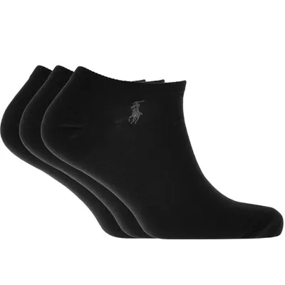 Ralph Lauren 3 Pack Trainer Socks Black