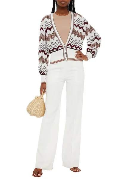 Missoni Crochet-knit Cardigan In White