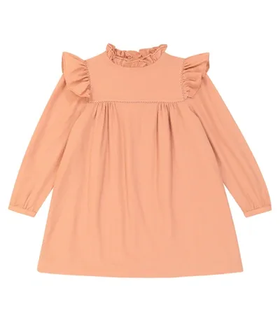 Bonpoint Kids' Ruffled Wool Dress In Pink