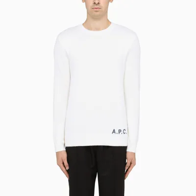 Apc White Pullover With Contrasting Logo