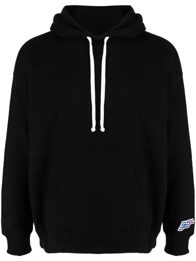 Diesel Logo-patch Cotton Hoodie In Black