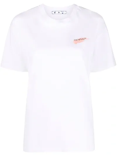 Off-white Logo-print Short-sleeve T-shirt In White