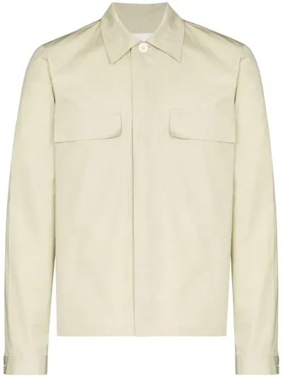 Jil Sander Patch-pockets Cotton-poplin Shirt In 中性色