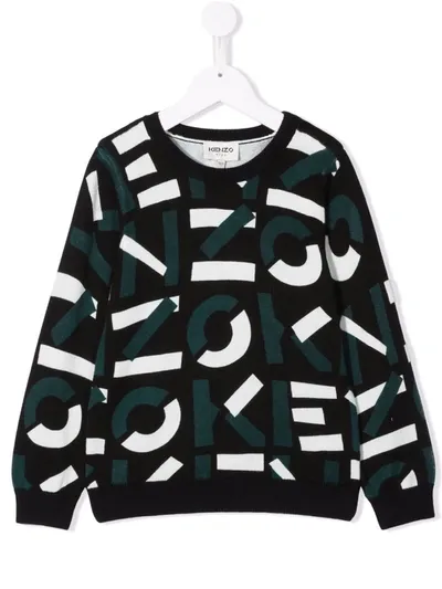 Kenzo Logo Print Sweatshirt In 黑色