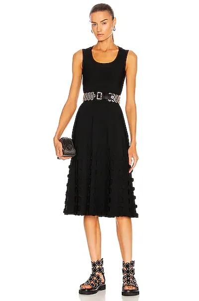 Alaïa Sleeveless Midi Dress In Noir