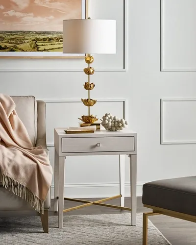 Miranda Kerr Home Love Joy Bliss End Table In Alabaster