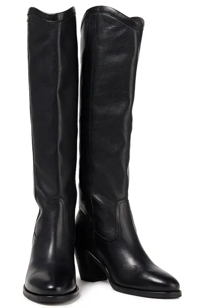 Claudie Pierlot Camargue Leather Boots In Black