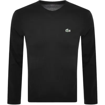 Lacoste Sport Long Sleeved T Shirt Black