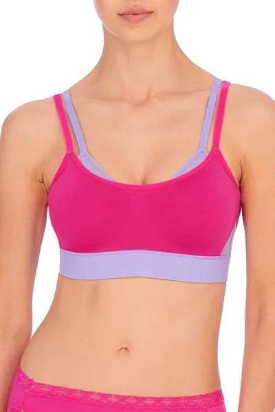 Natori Gravity Contour Underwire Coolmax Sports Bra (32b) In Electric Pink/crocus