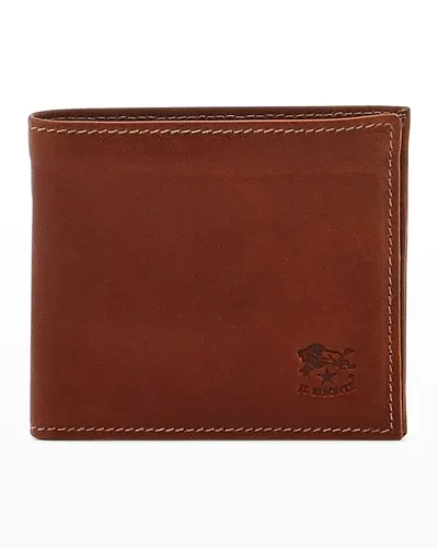 Il Bisonte Men's Vintage Leather Wallet In Vintage Cognac