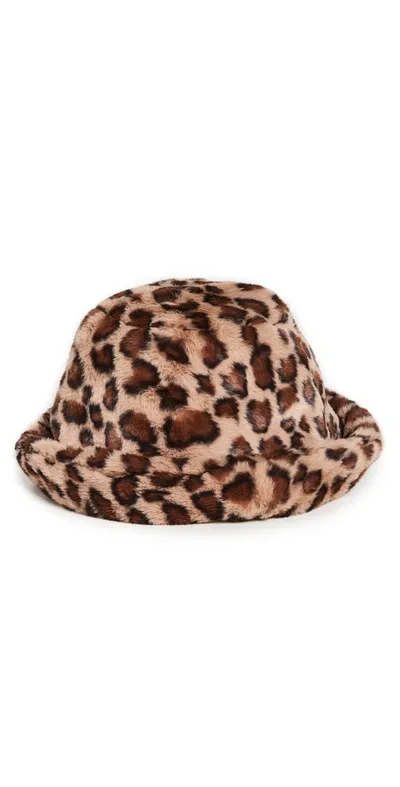 Adrienne Landau Rex Rabbit Leopard-print Bucket Hat