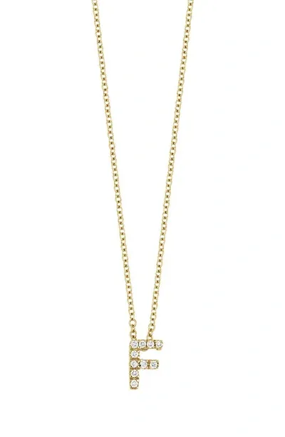 Bony Levy 18k Gold Pavé Diamond Initial Pendant Necklace In Yellow Gold - F