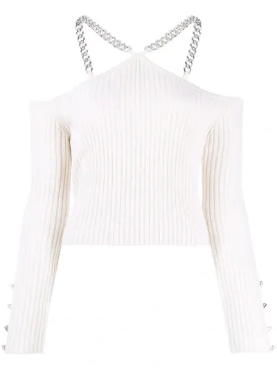 Giuseppe Di Morabito Chain-link Detail Knitted Top In 02 White