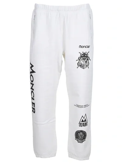 Moncler Genius Moncler 1952 Logo Printed Straight Leg Trousers In White